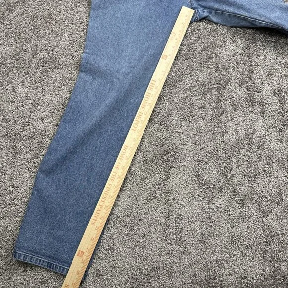 Vintage Lauren Jeans Co Ralph Lauren 14 Stretch Blue Denim Y2K Hong Kong - Picture 2 of 11